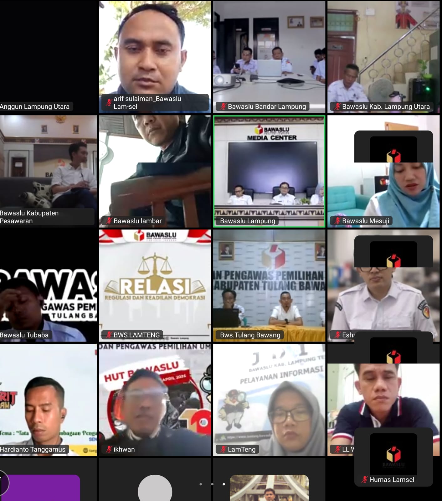 Rapat Evaluasi Publikasi Media Sosial memalui Zoom