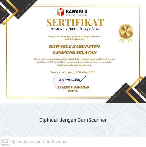 Sertifikat Penghargaan p2p