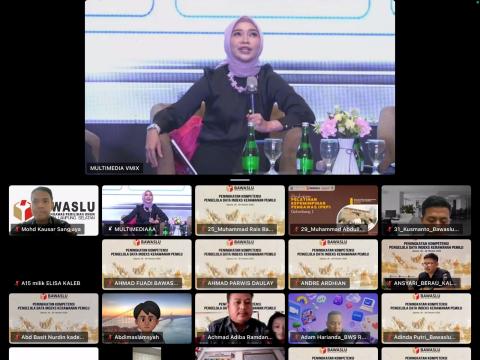 Rapat Zoom peningkatan Kompetensi pengelolaan data indeks Kerawanan Pemilu 