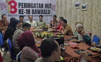 Bawaslu Kabupaten Lampung Selatan merayakan HUT Bawaslu ke 18 tahun 