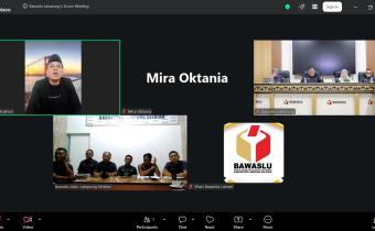 Rapat Evaluasi Pelaporan Pertanggungjawaban Dana Hibah Pilkada bersama Bawaslu Prov. Lampung